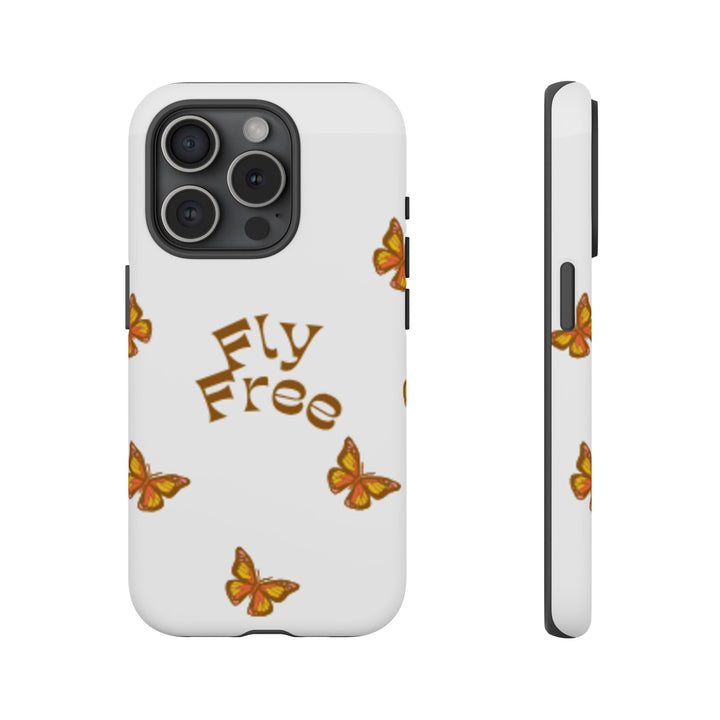 Stylish Phone Case | 'Fly Free' Butterfly Design | Unique Tough Cases