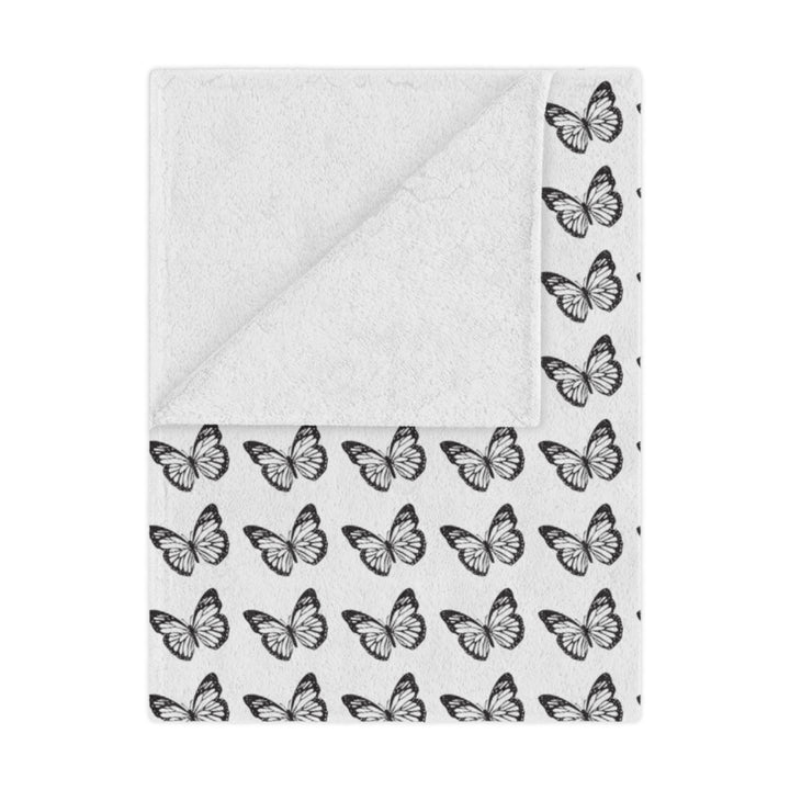 Butterfly Pattern Minky Blanket - Cozy Soft Throw for Kids and Adults