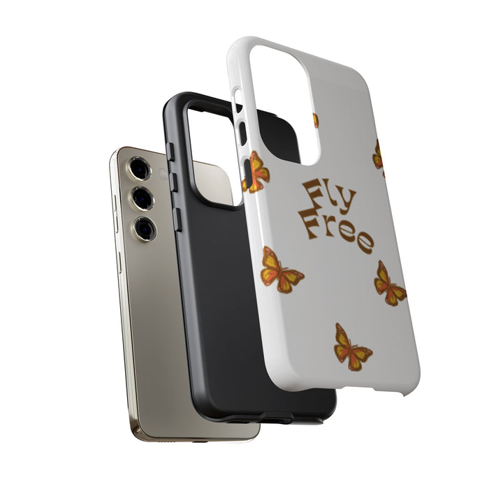 Stylish Phone Case | 'Fly Free' Butterfly Design | Unique Tough Cases