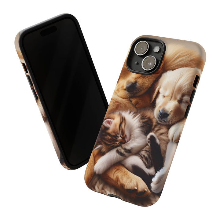 Cute Pets Phone Case - Adorable Dog and Cat Design for Animal Lovers
