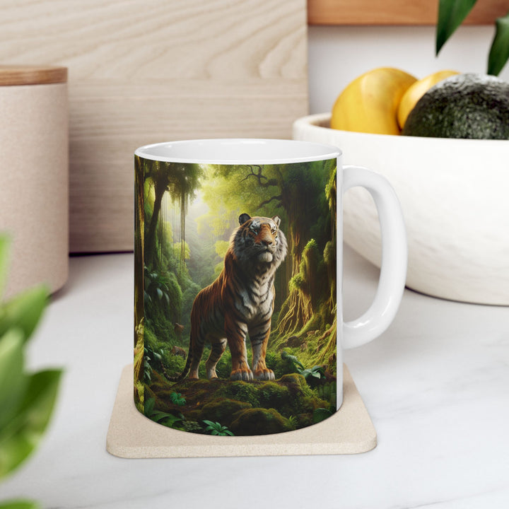 Jungle Tiger Ceramic Mug - 11oz & 15oz Nature Inspired Coffee Cup