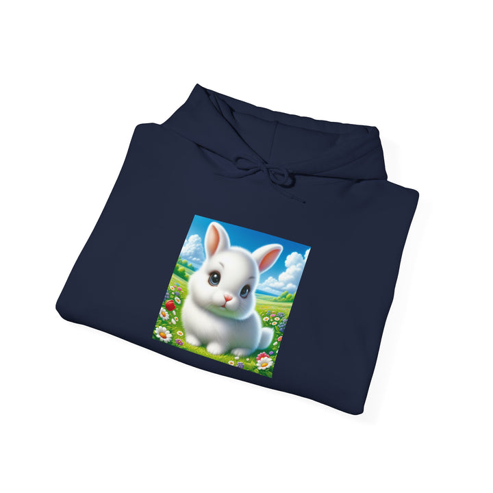 Cute Bunny Hooded Sweatshirt for Animal Lovers, Cozy Apparel for Spring, Easter Gift, Gift for Kids, Casual Wear
