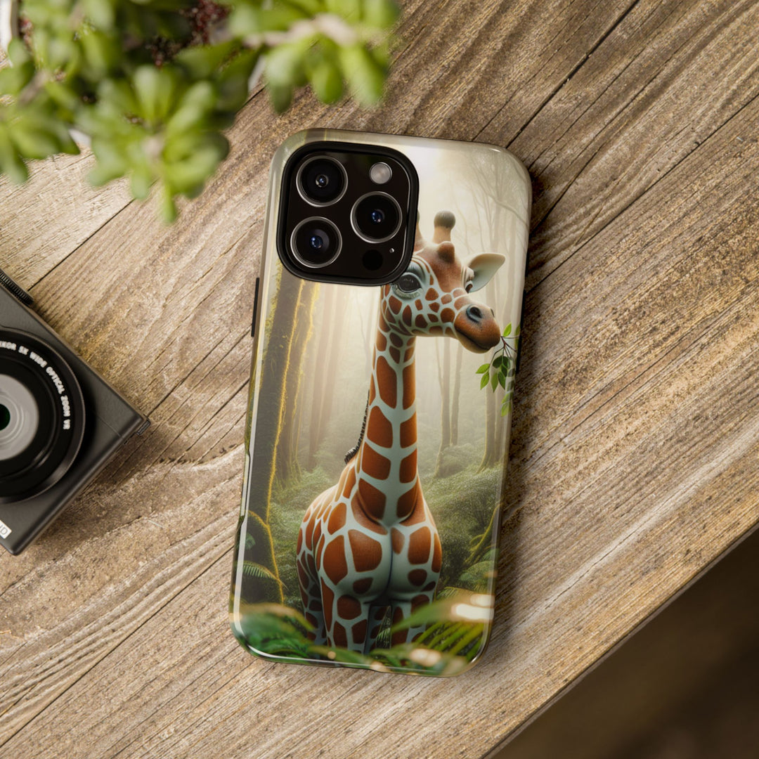 Giraffe Tough Phone Case - Cute Animal Design for Nature Lovers