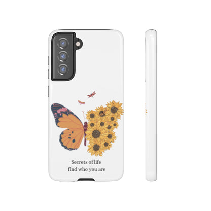 Butterfly & Sunflower Phone Case - "Secrets of Life" Design