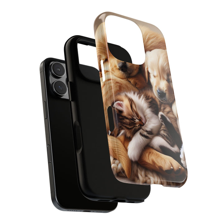 Cute Pets Phone Case - Adorable Dog and Cat Design for Animal Lovers