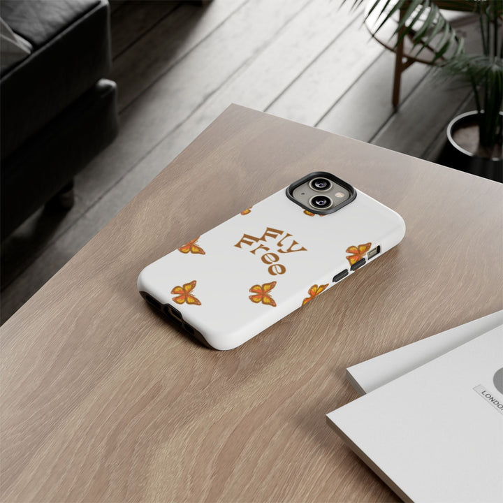 Stylish Phone Case | 'Fly Free' Butterfly Design | Unique Tough Cases