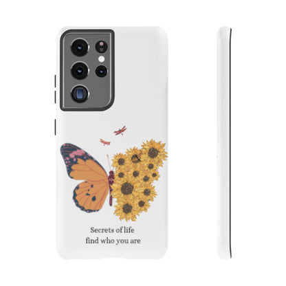 Butterfly & Sunflower Phone Case - "Secrets of Life" Design