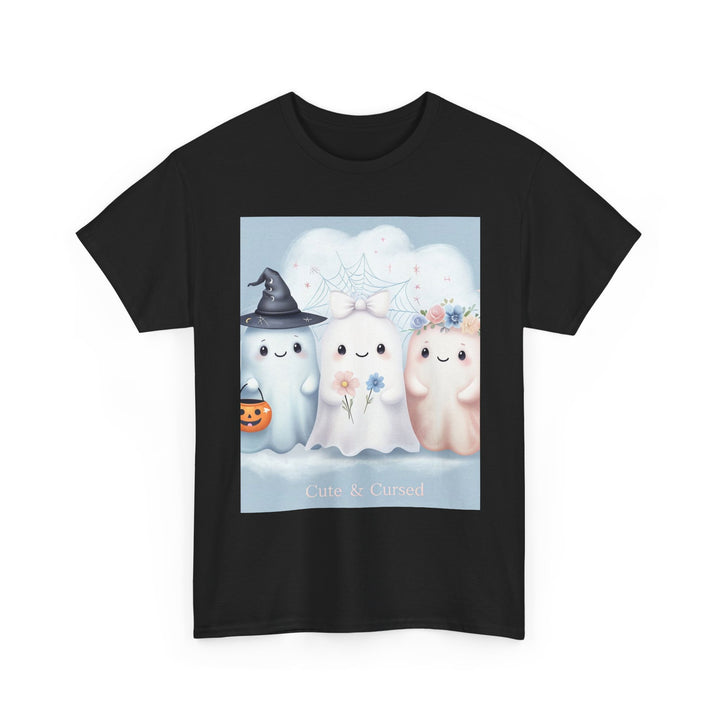 Cute Ghosts Unisex T-Shirt, Halloween Tee, Spooky Costume Shirt, Cute Kawaii Apparel, Gift for Ghost Lovers, Cozy Cotton Top