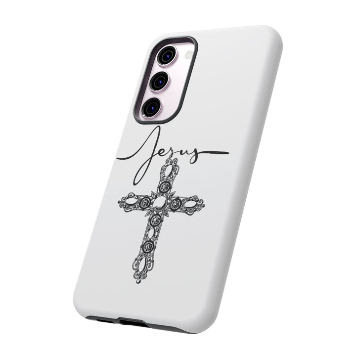 Stylish Tough Case with Jesus Design - Faith-Inspired Phone Cover, Christian Gift, Custom Phone Accessory, Unique Cell Phone Case