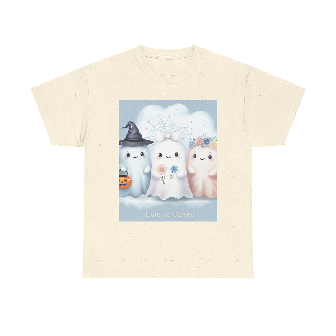 Cute Ghosts Unisex T-Shirt, Halloween Tee, Spooky Costume Shirt, Cute Kawaii Apparel, Gift for Ghost Lovers, Cozy Cotton Top