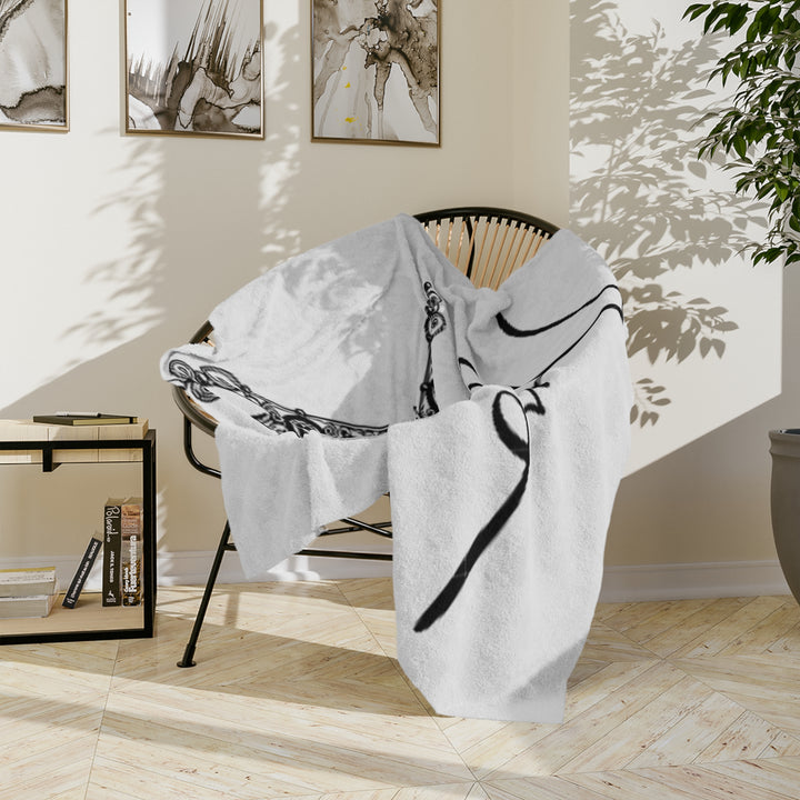 Elegant Faith Velveteen Blanket | Cozy Religious Décor for Home, Christian Gift, Church Events, Inspirational Throw