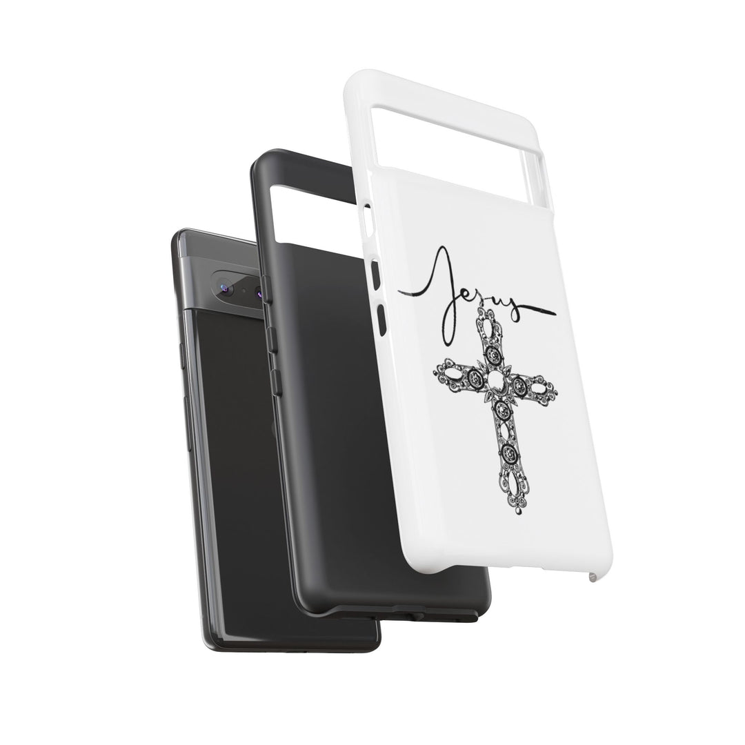 Stylish Tough Case with Jesus Design - Faith-Inspired Phone Cover, Christian Gift, Custom Phone Accessory, Unique Cell Phone Case