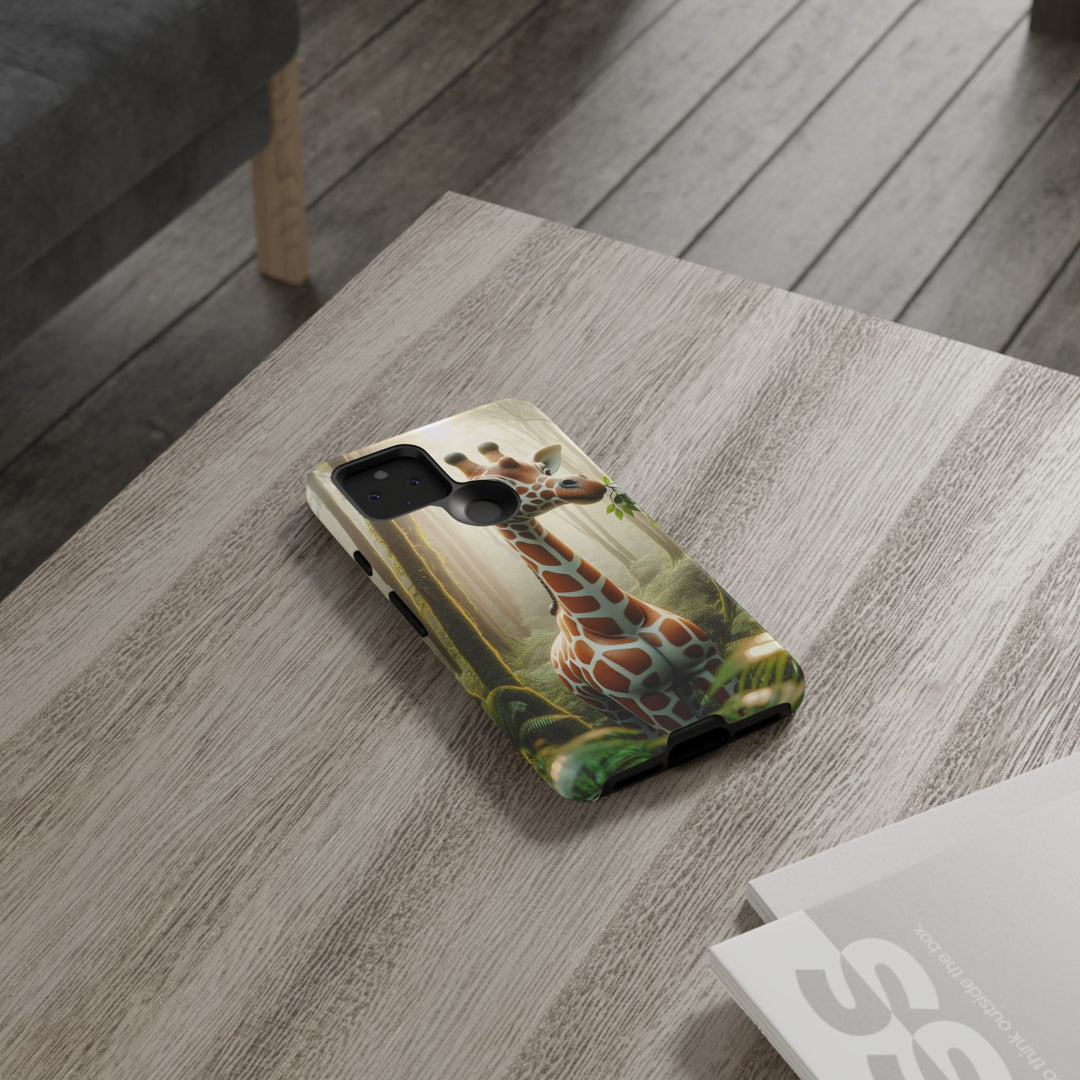 Giraffe Tough Phone Case - Cute Animal Design for Nature Lovers