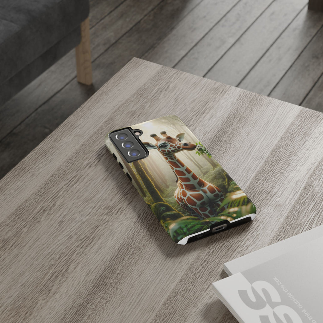 Giraffe Tough Phone Case - Cute Animal Design for Nature Lovers