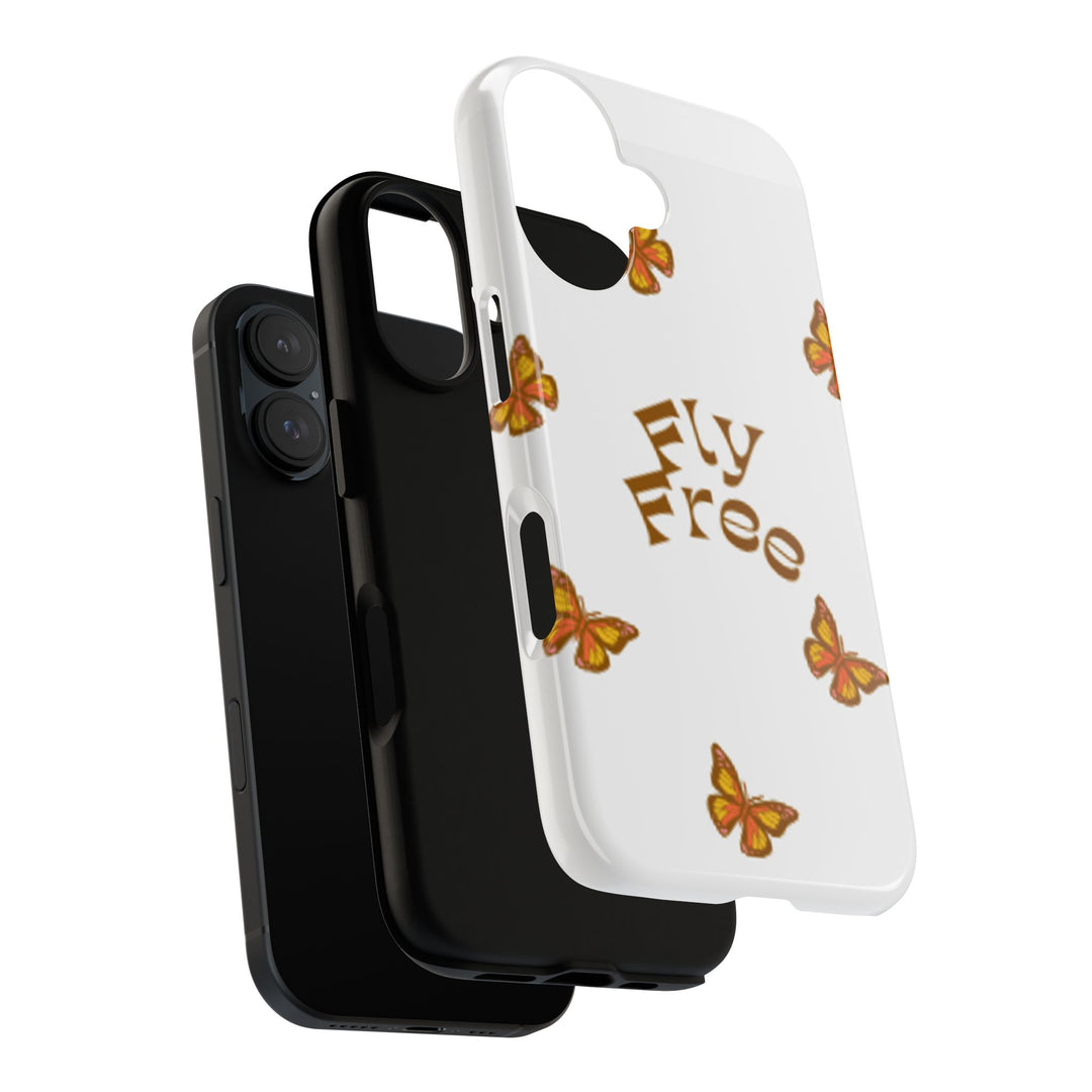 Stylish Phone Case | 'Fly Free' Butterfly Design | Unique Tough Cases