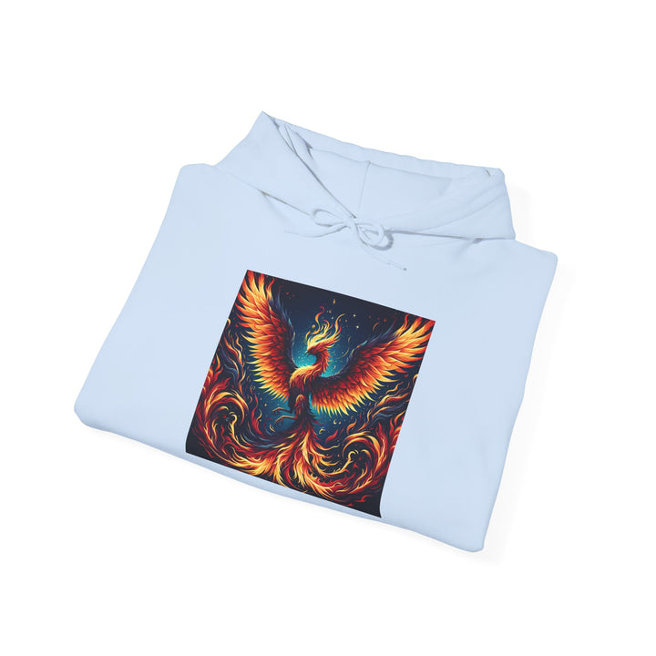 Vibrant Phoenix Graphic Hoodie, Cozy Spiritual Sweatshirt, Unisex Casual Apparel, Perfect Gift for All Occasions, Warm Layering Piece