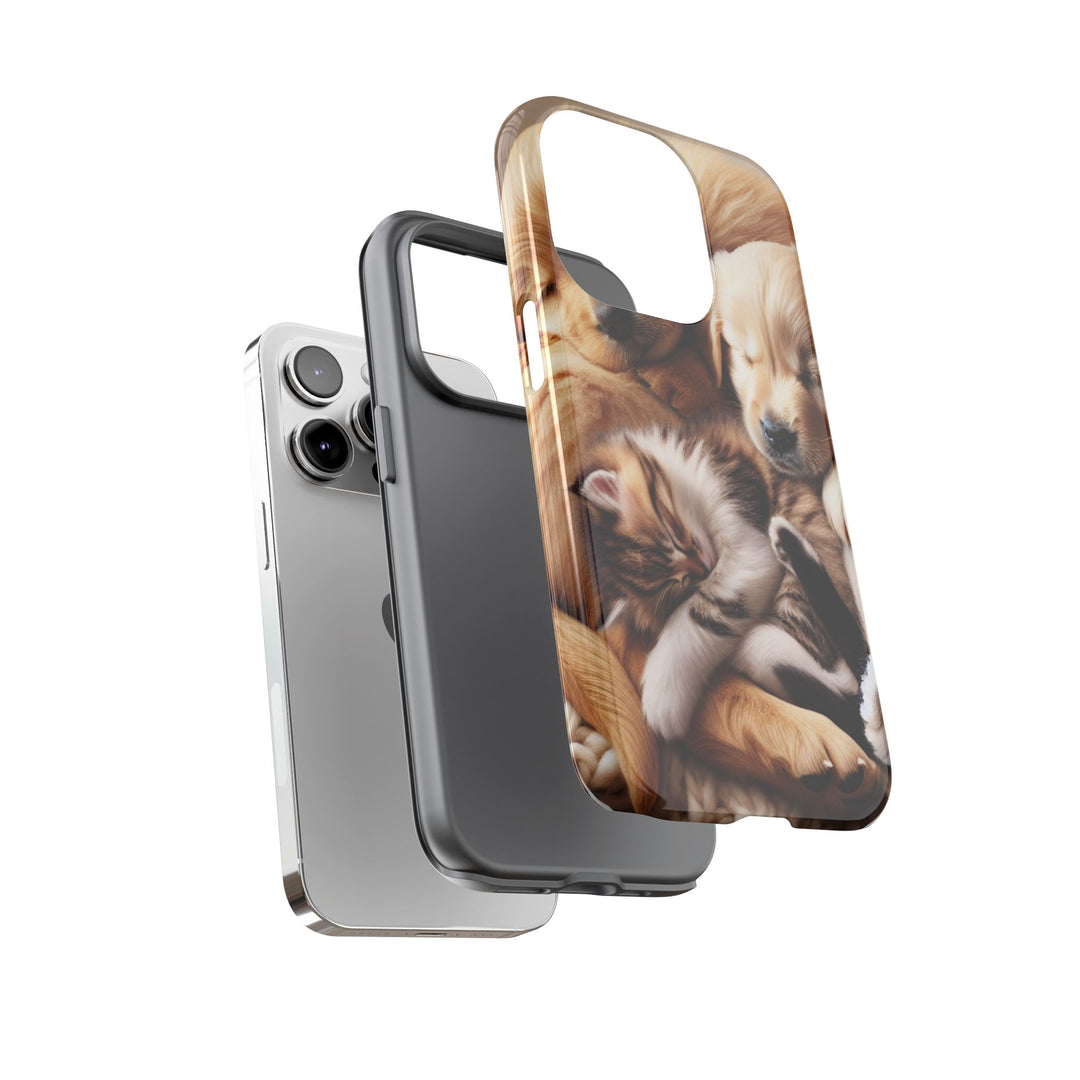 Cute Pets Phone Case - Adorable Dog and Cat Design for Animal Lovers