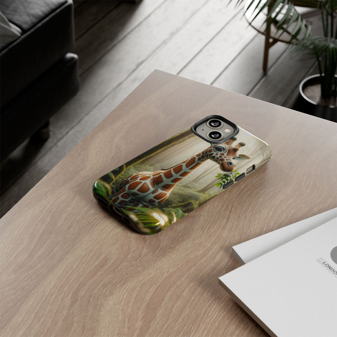 Giraffe Tough Phone Case - Cute Animal Design for Nature Lovers