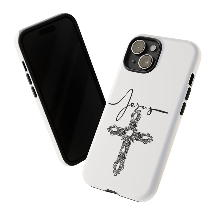 Stylish Tough Case with Jesus Design - Faith-Inspired Phone Cover, Christian Gift, Custom Phone Accessory, Unique Cell Phone Case
