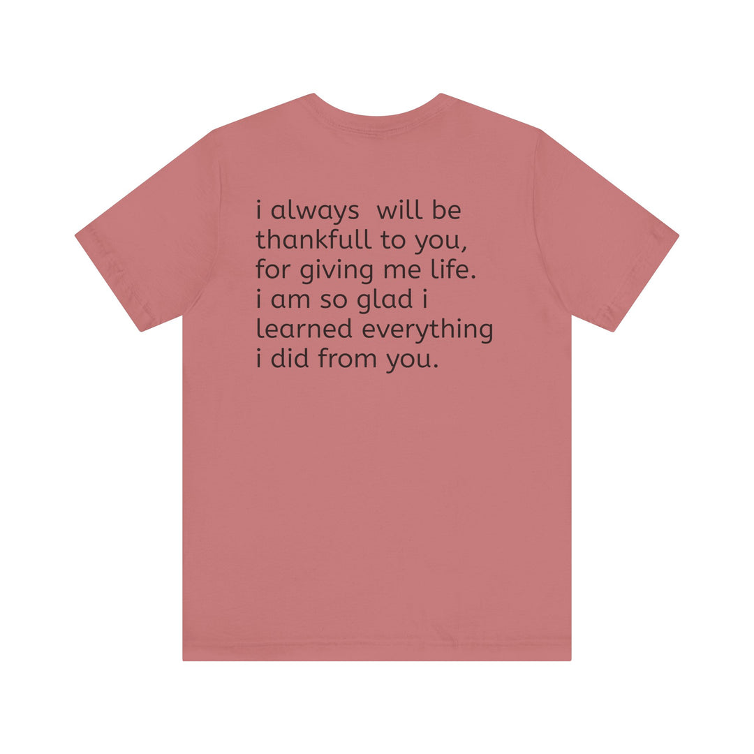 Love You Mom Short Sleeve Tee - Thankful Gift for Mother's Day