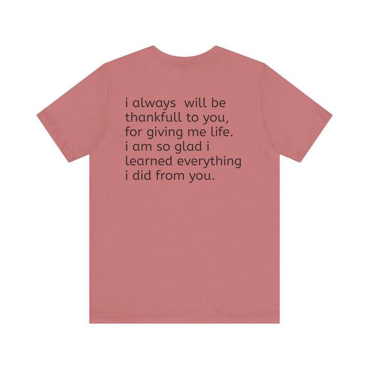 Love You Mom Short Sleeve Tee - Thankful Gift for Mother's Day