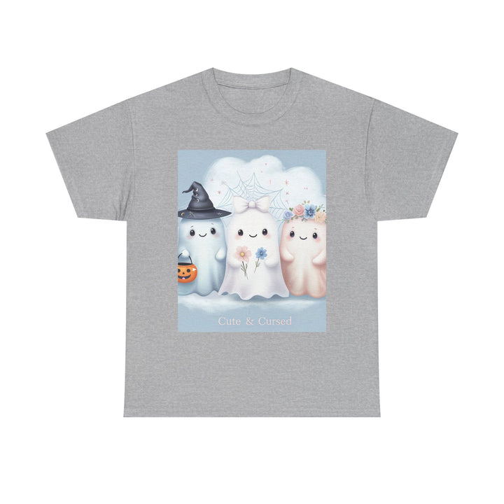 Cute Ghosts Unisex T-Shirt, Halloween Tee, Spooky Costume Shirt, Cute Kawaii Apparel, Gift for Ghost Lovers, Cozy Cotton Top