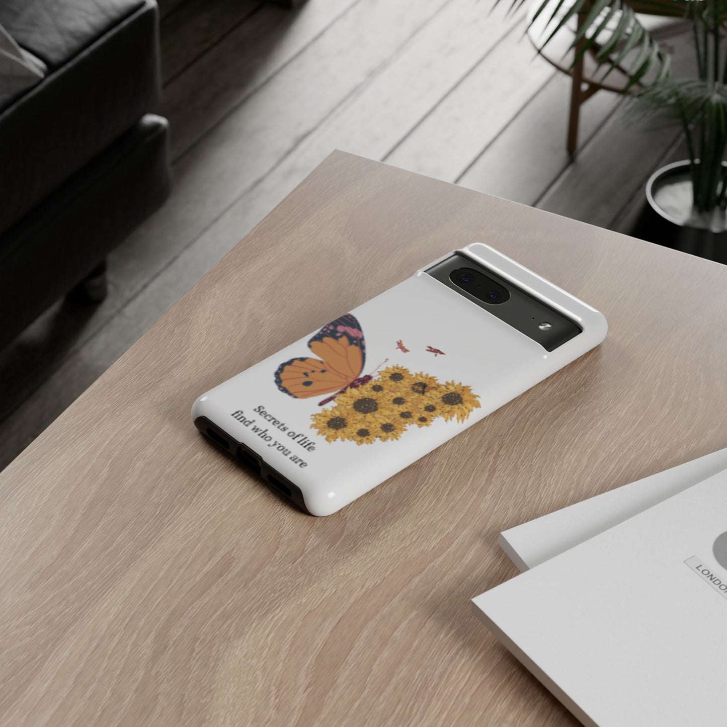 Butterfly & Sunflower Phone Case - "Secrets of Life" Design