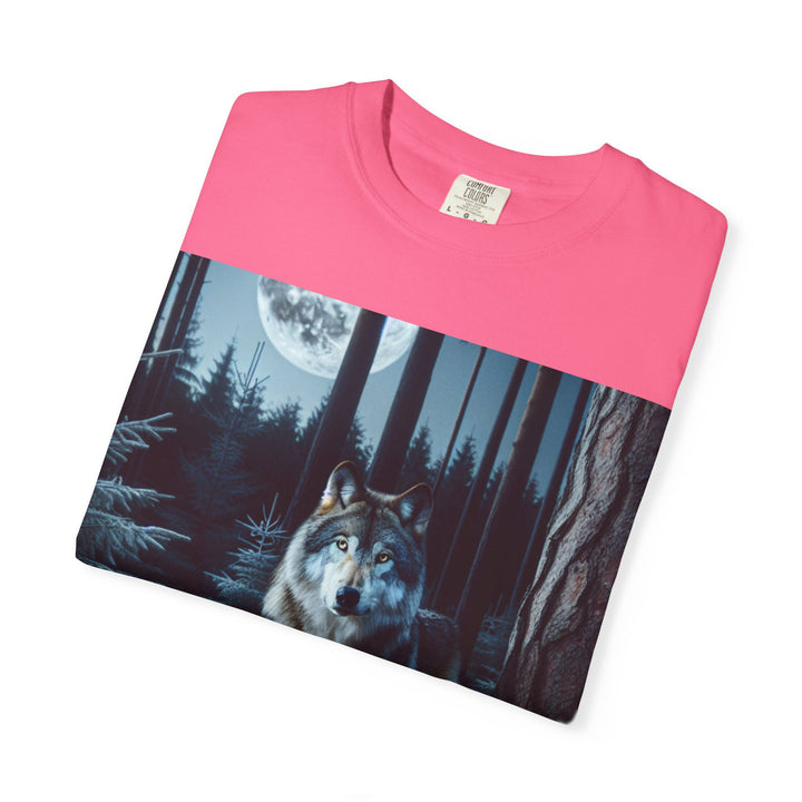 Moonlit Wolf Unisex Garment-Dyed T-shirt