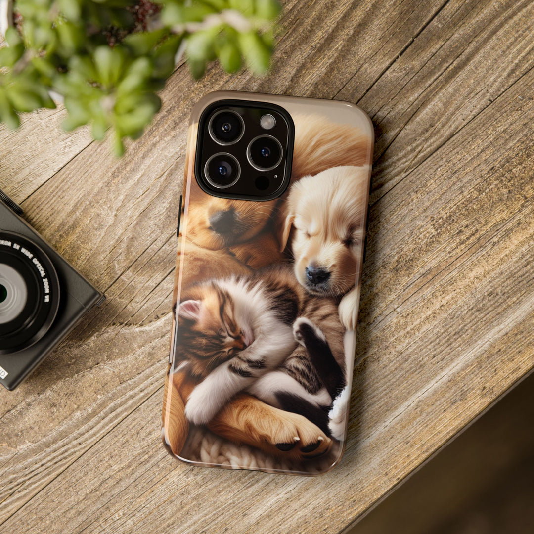 Cute Pets Phone Case - Adorable Dog and Cat Design for Animal Lovers