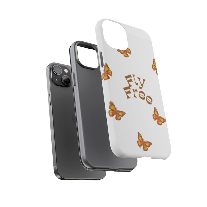 Stylish Phone Case | 'Fly Free' Butterfly Design | Unique Tough Cases