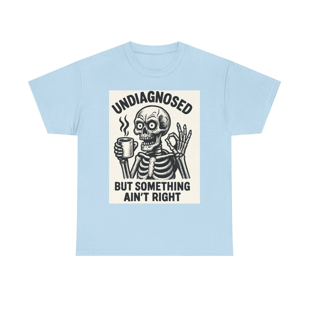 Unisex Heavy Cotton Tee with Skeleton Design - Perfect for Halloween, Gifting, Casual Wear, Party