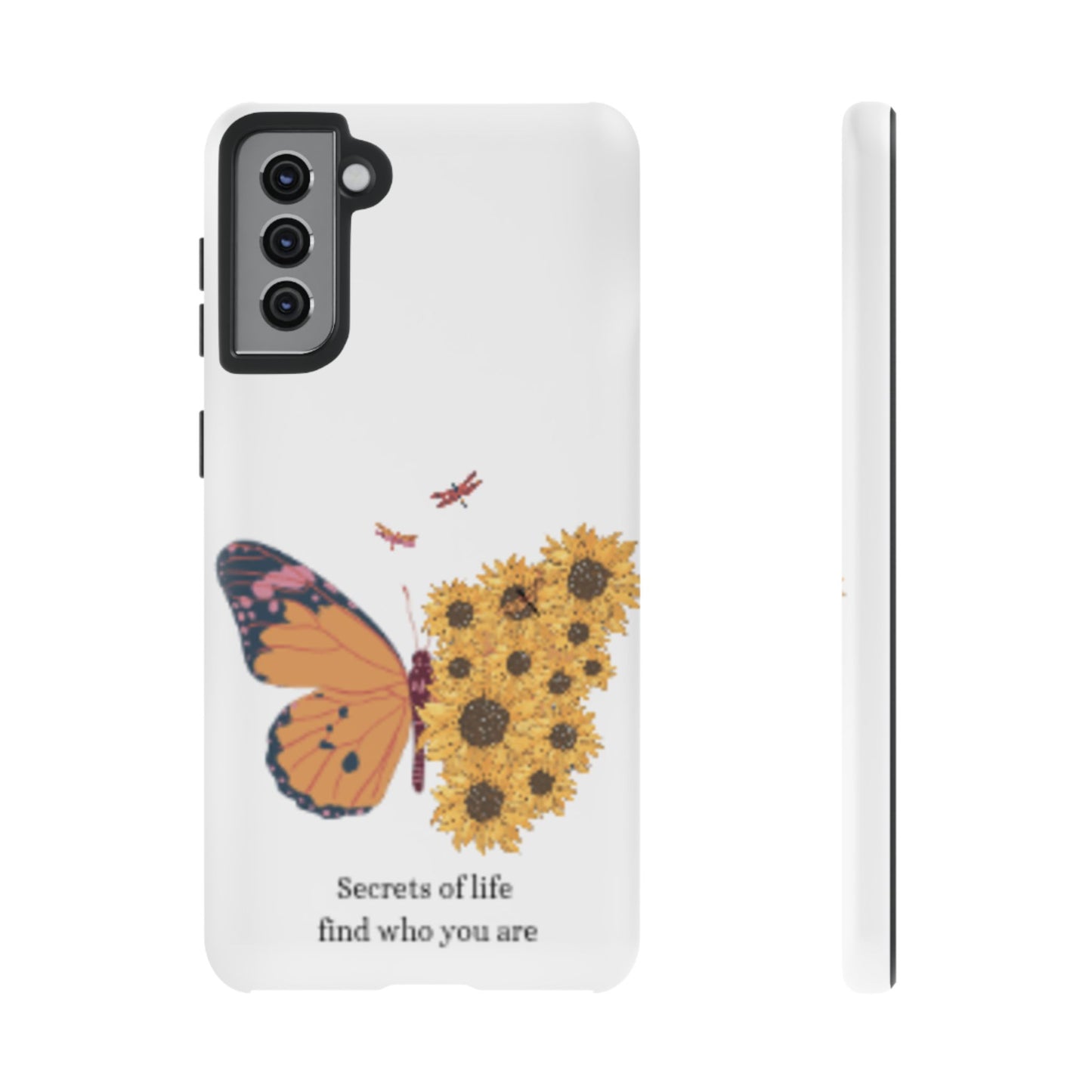 Butterfly & Sunflower Phone Case - "Secrets of Life" Design