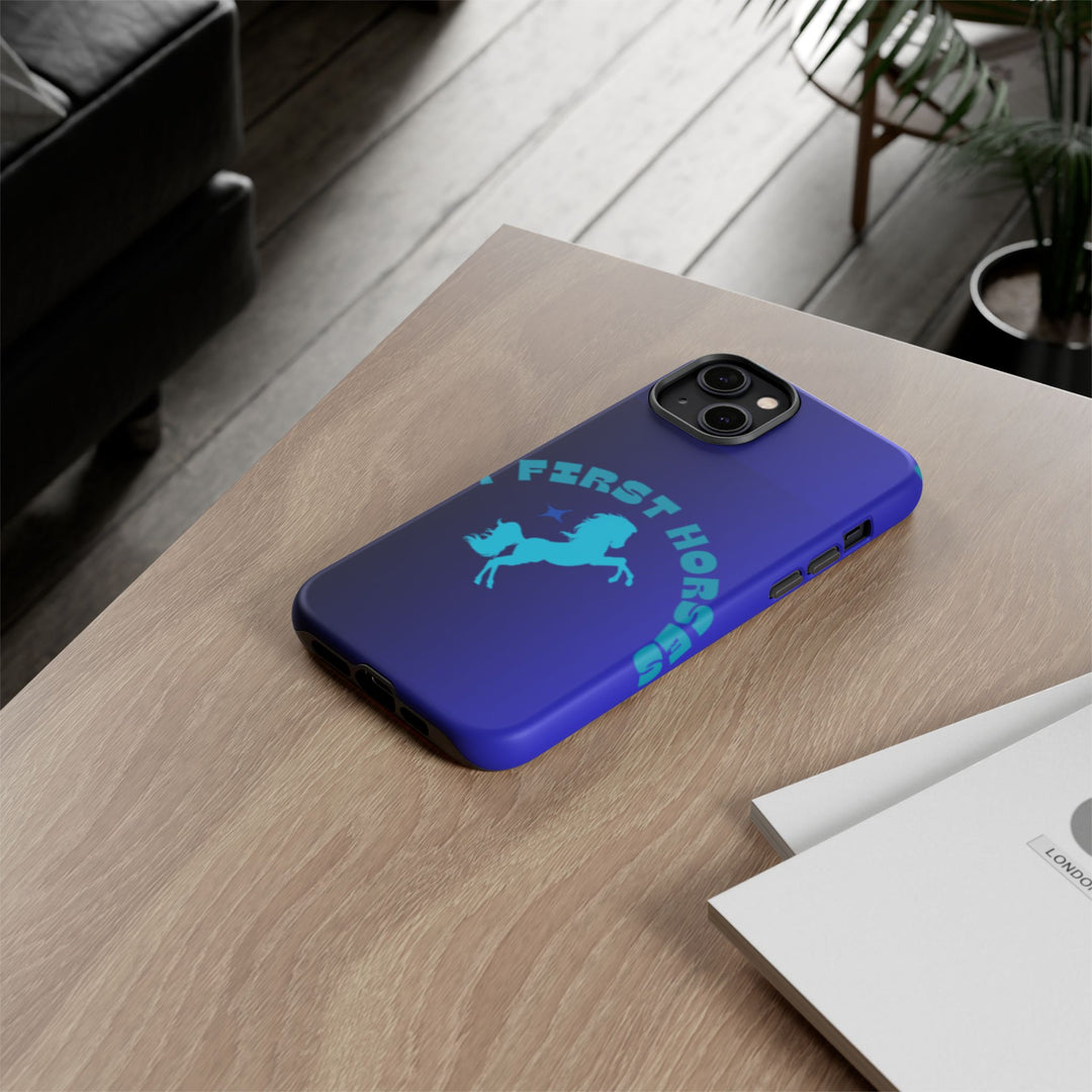 But First Horses Phone Case – Durable Tough Case for Horse Lovers