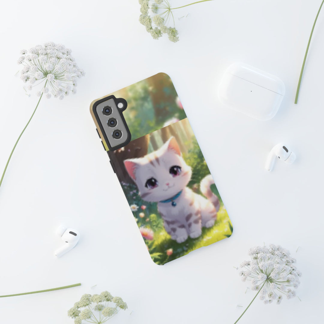 Cute Ai Cat Phone Case - Tough Protection with Floral Design for Cat Lovers