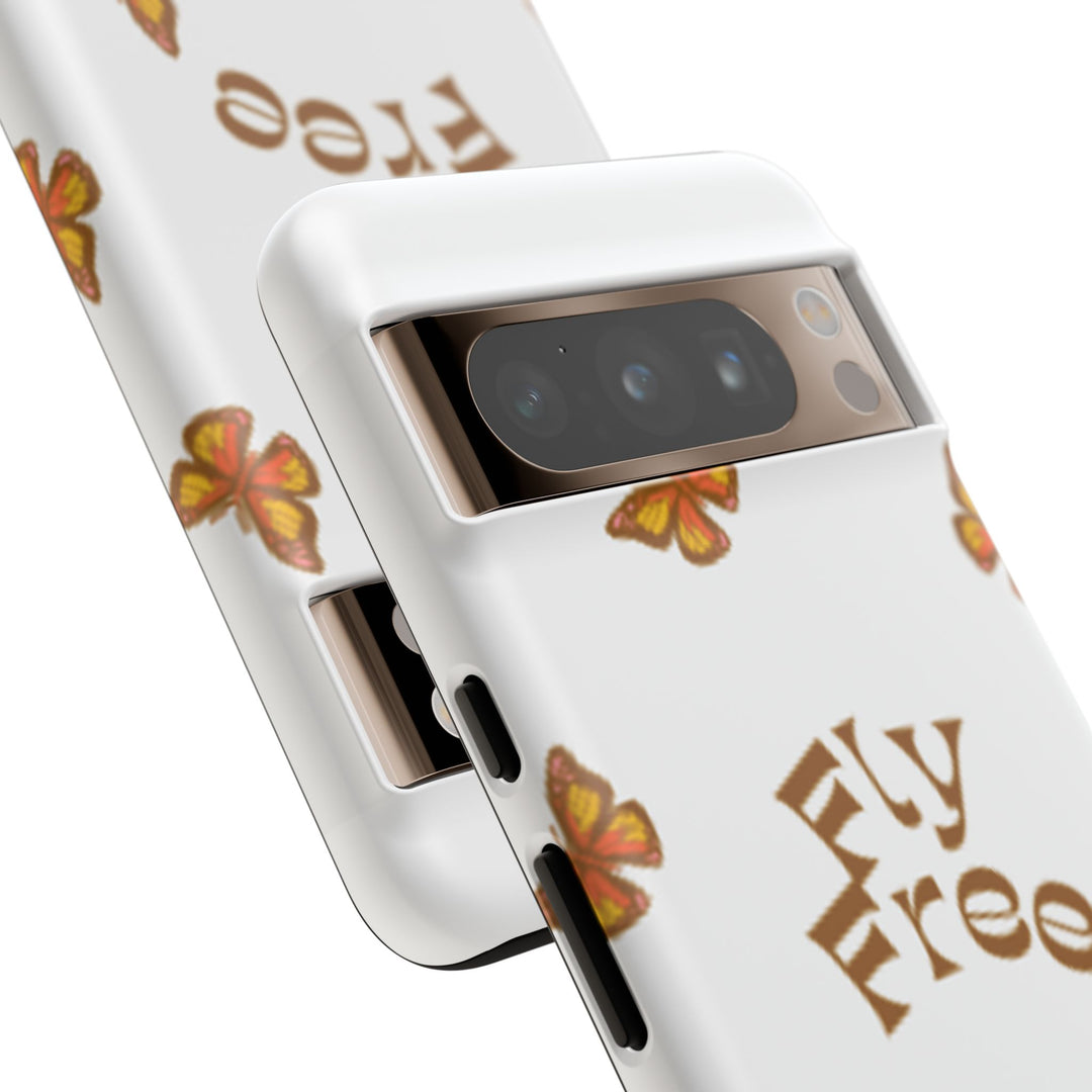 Stylish Phone Case | 'Fly Free' Butterfly Design | Unique Tough Cases