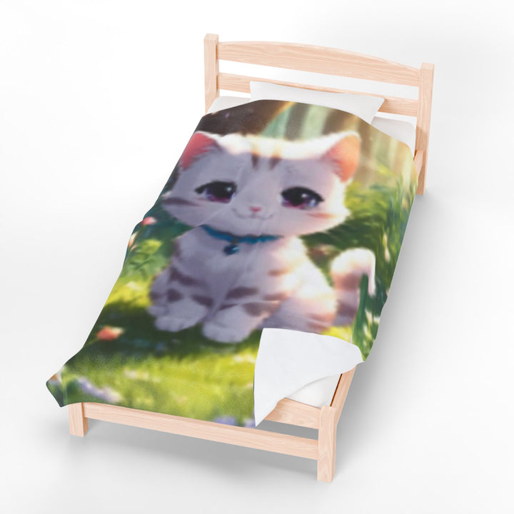 Velveteen Plush Blanket ai cat