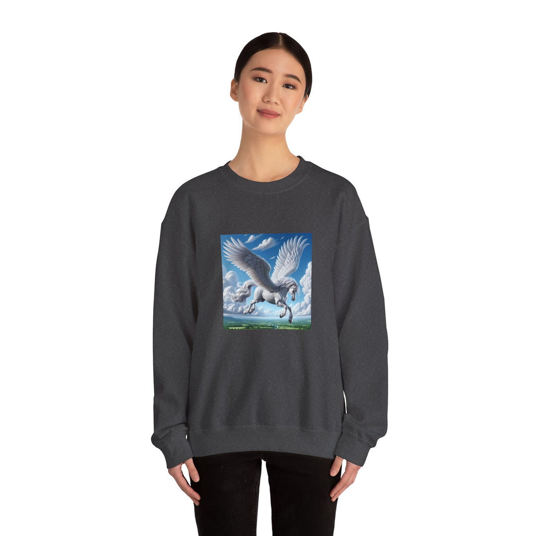 Majestic Pegasus Crewneck Sweatshirt – Cozy Fantasy Gift, Unicorn Lovers Apparel, Magical Sweatshirt, Dreamy Gifts, Casual Trendy Wear