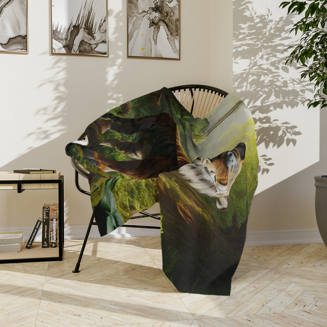 Majestic Tiger Velveteen Microfiber Blanket | Cozy Jungle Décor for Animal Lovers