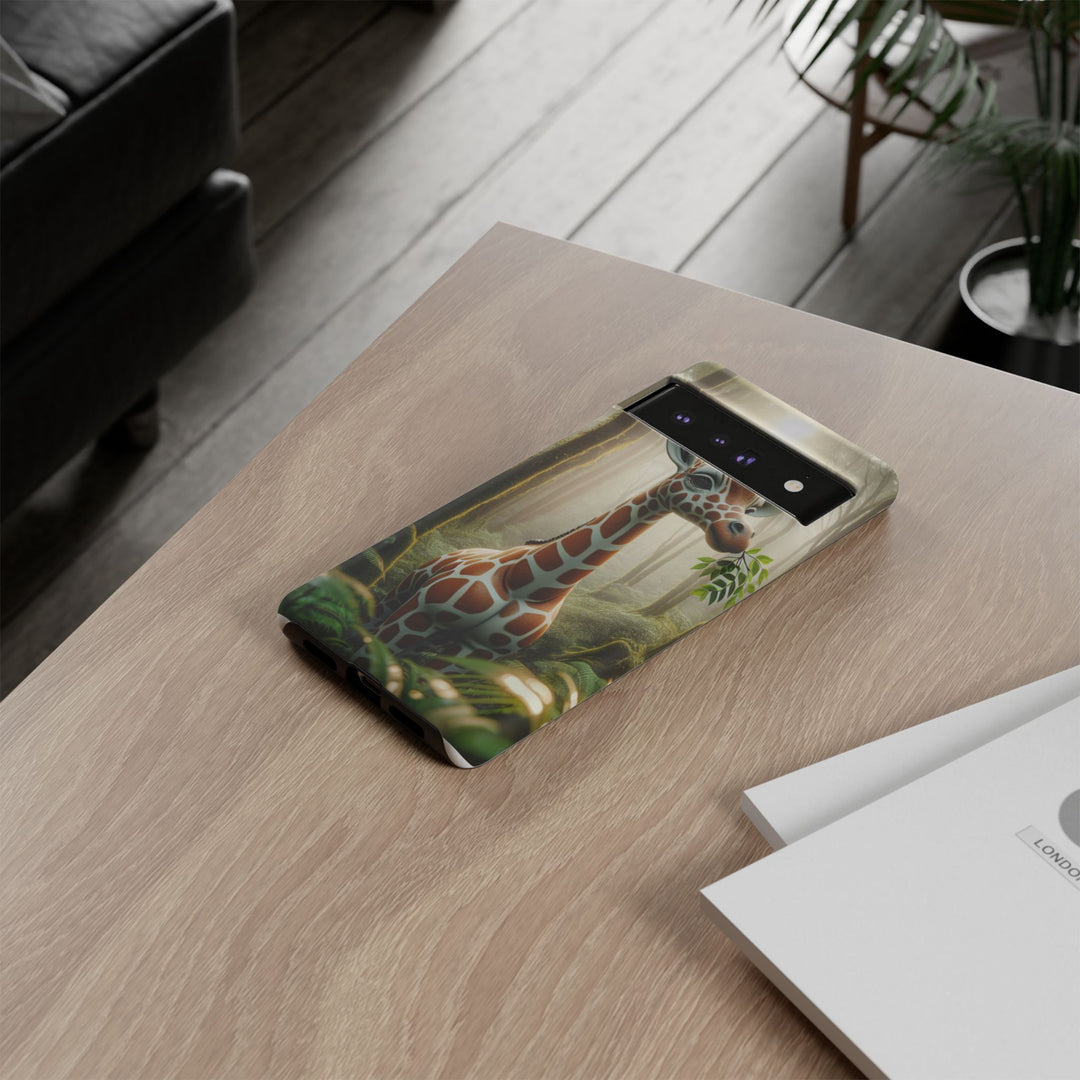 Giraffe Tough Phone Case - Cute Animal Design for Nature Lovers
