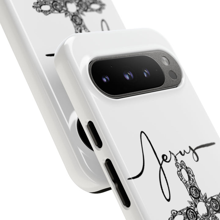 Stylish Tough Case with Jesus Design - Faith-Inspired Phone Cover, Christian Gift, Custom Phone Accessory, Unique Cell Phone Case