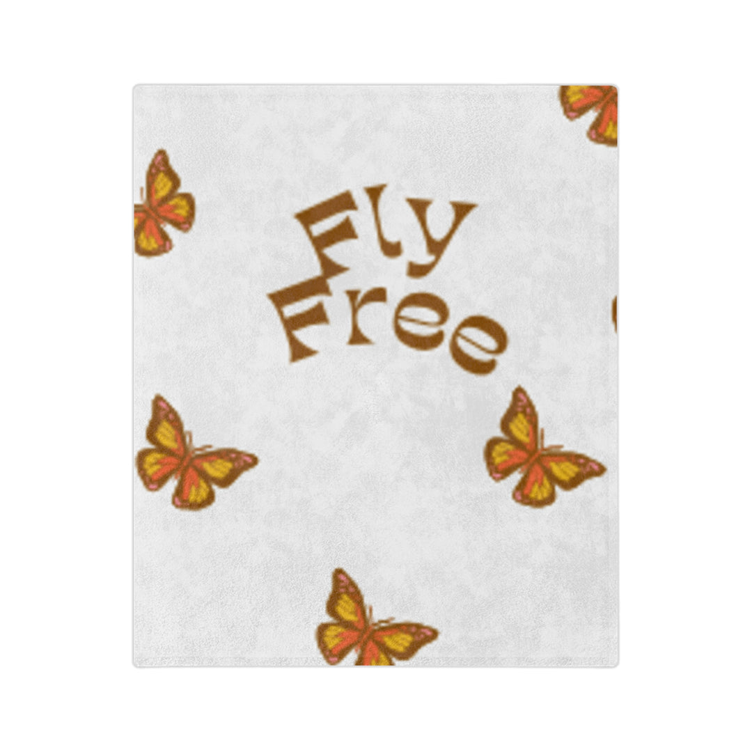 Fly Free Velveteen Microfiber Blanket - Cozy Butterfly Throw for Comfort & Inspiration