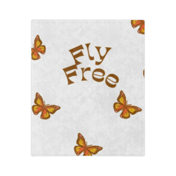 Fly Free Velveteen Microfiber Blanket - Cozy Butterfly Throw for Comfort & Inspiration