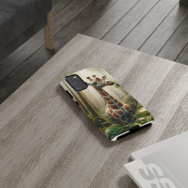 Giraffe Tough Phone Case - Cute Animal Design for Nature Lovers