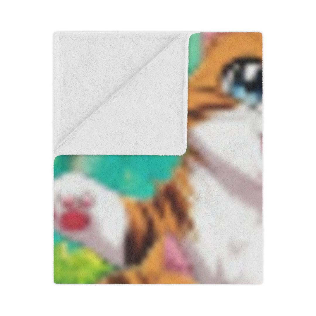 Cozy Cat Minky Blanket - Cute Kitten Design for Pet Lovers