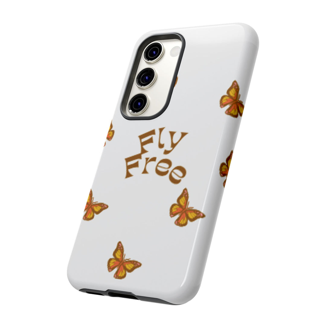 Stylish Phone Case | 'Fly Free' Butterfly Design | Unique Tough Cases