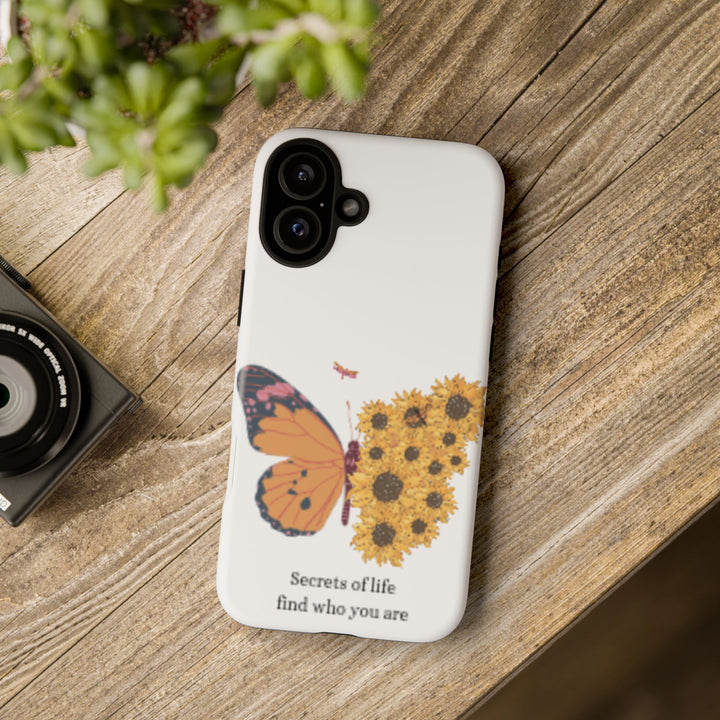 Butterfly & Sunflower Phone Case - "Secrets of Life" Design