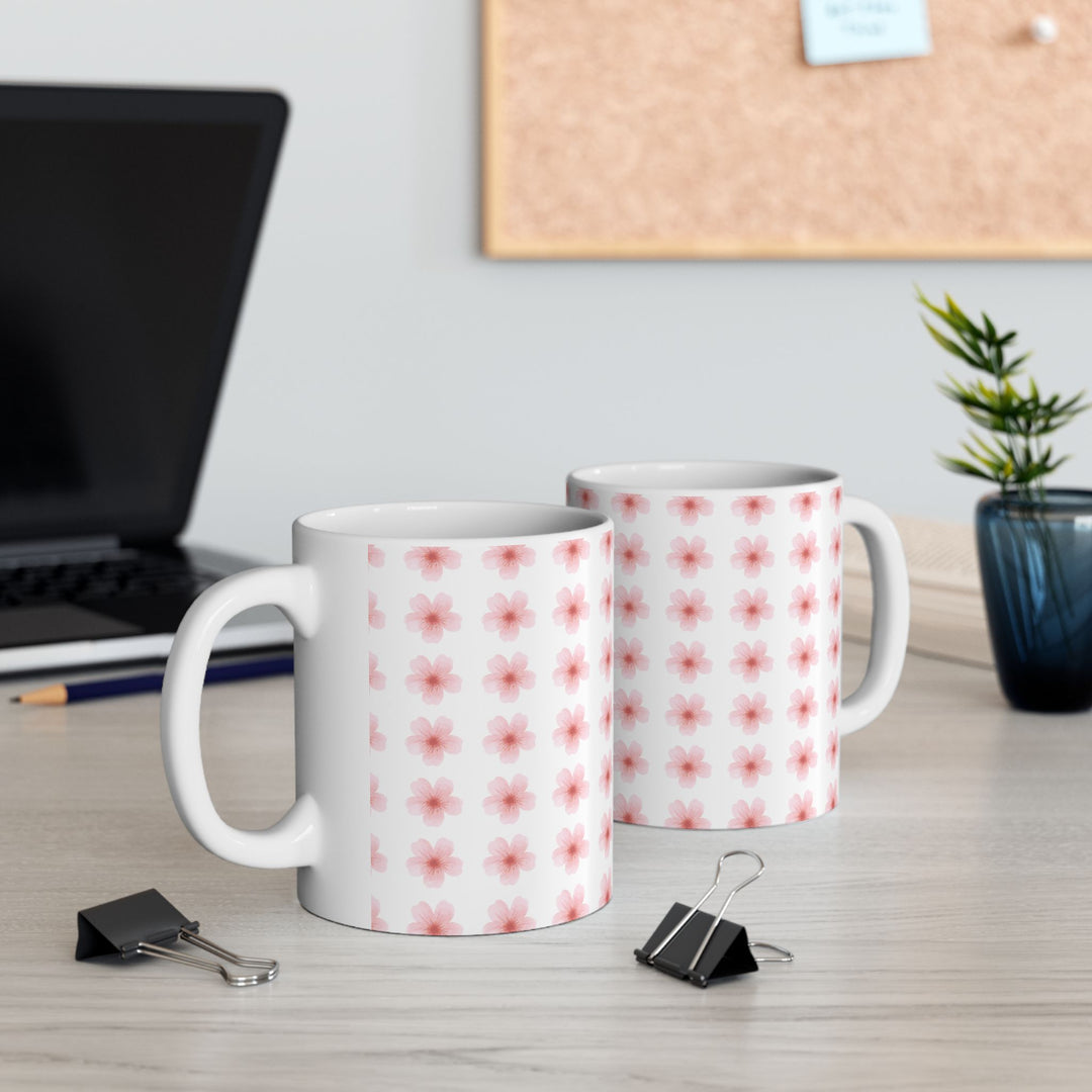 Blossom Print Ceramic Mug | Floral Coffee Cup | 11oz & 15oz