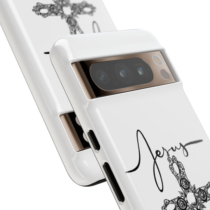 Stylish Tough Case with Jesus Design - Faith-Inspired Phone Cover, Christian Gift, Custom Phone Accessory, Unique Cell Phone Case