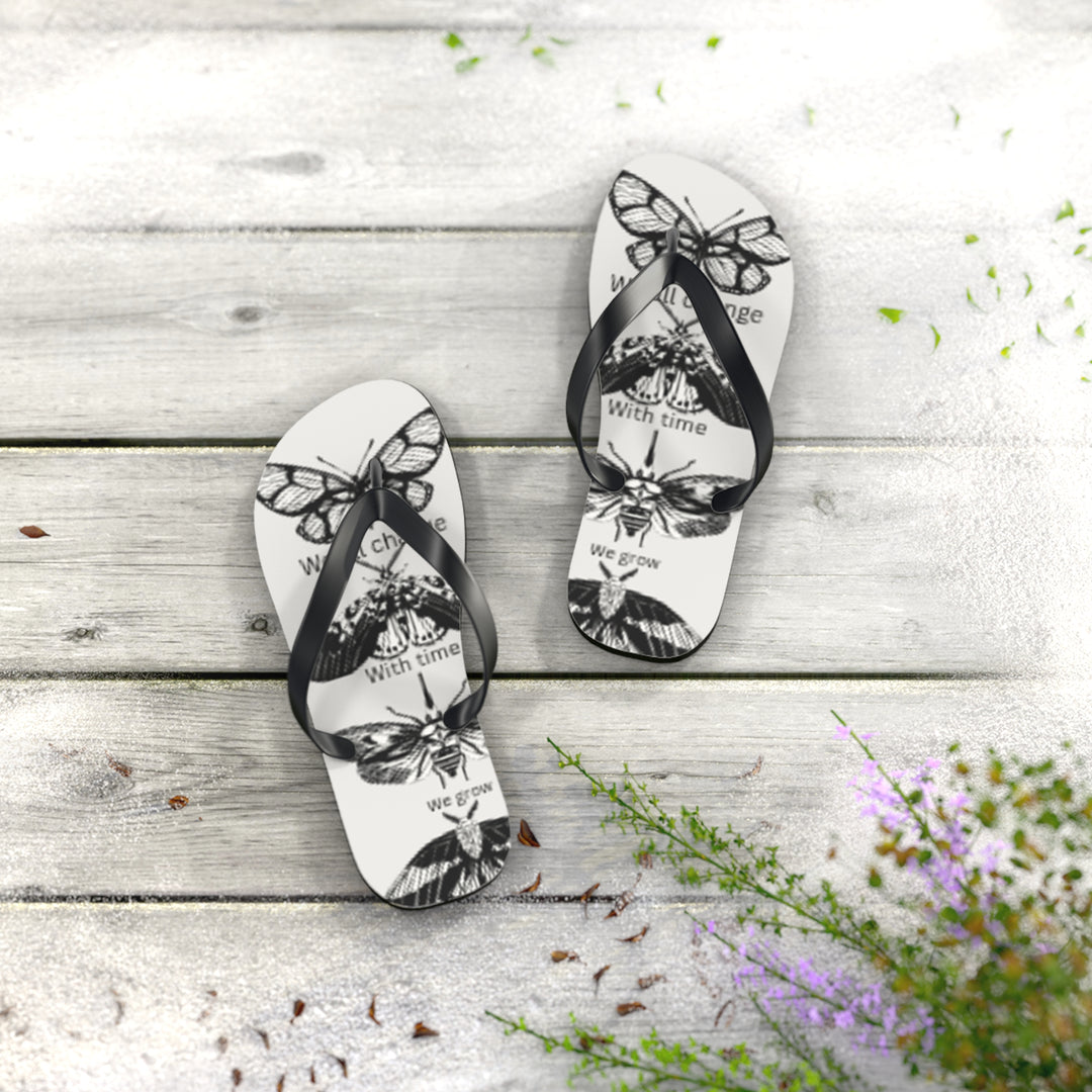 Inspirational Butterfly Flip Flops - Embrace Change and Growth