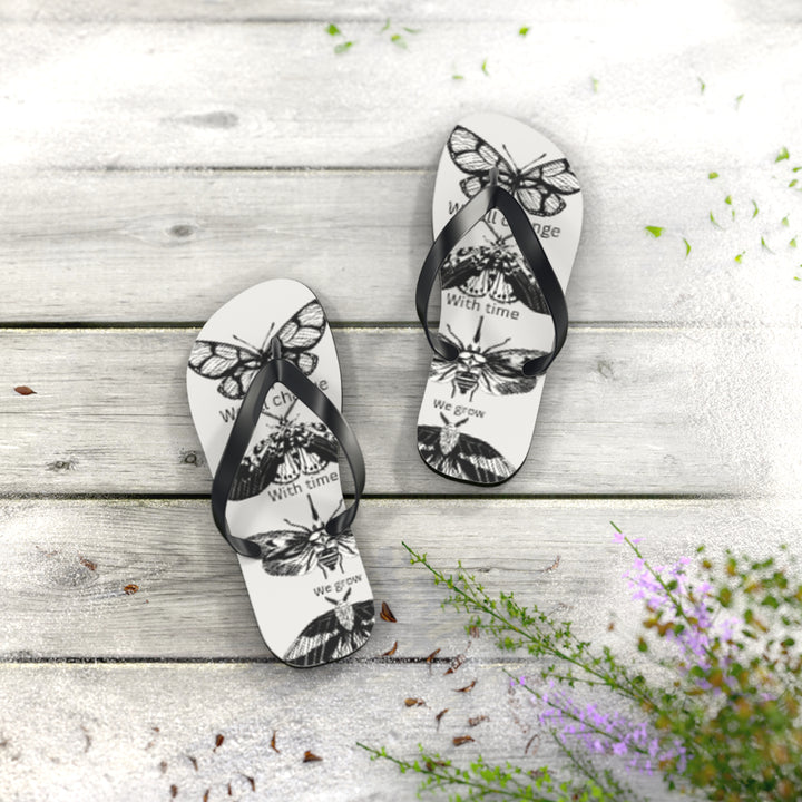 Inspirational Butterfly Flip Flops - Embrace Change and Growth